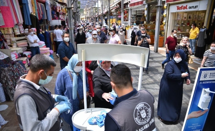 Bursa’da tarihi çarşıda tedbirler arttırıldı