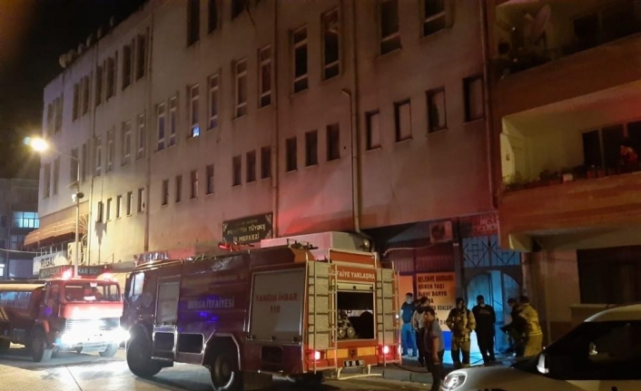 Hamamda yangın paniği