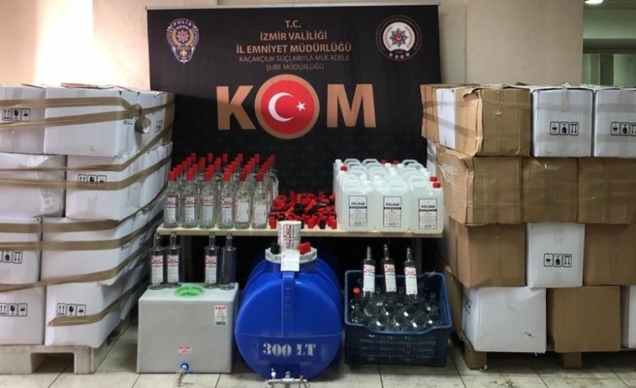 İzmir’de sahte etil alkol imalathanesine operasyon