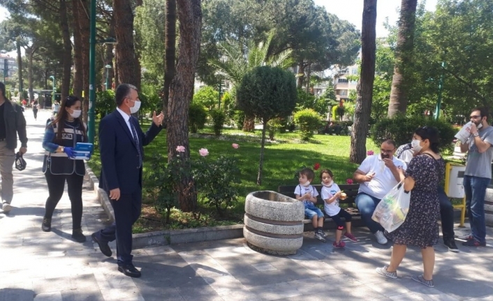 Kaymakam Sırmal’dan maske denetimi