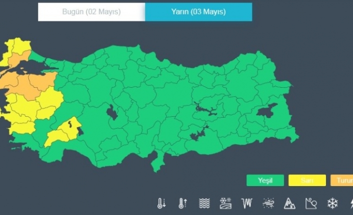 Meteorolojiden turuncu uyarı