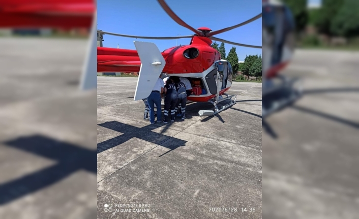 Aort hastası helikopter ambulans ile Ankara’ya sevk edildi