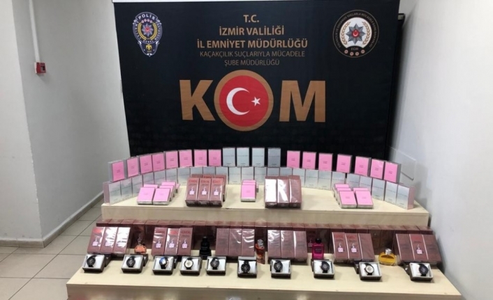 İzmir’de piyasa değeri 1 milyon TL olan gümrük kaçağı ürünler ele geçirildi