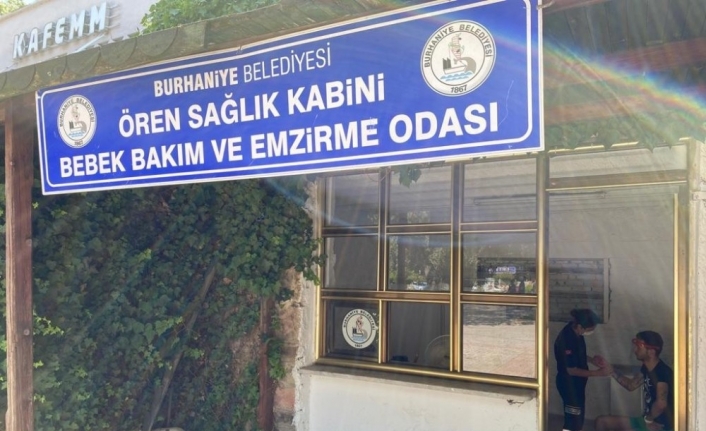 Ören sahilinde sağlık kabini hizmete girdi