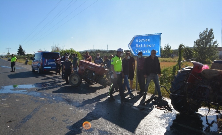 Traktör karpuz gibi ortadan ikiye bölündü