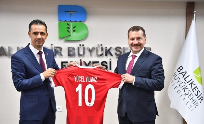 Başkan Yılmaz’a Balıkesirspor ve Bandırmaspor Başkanlarından ziyaret