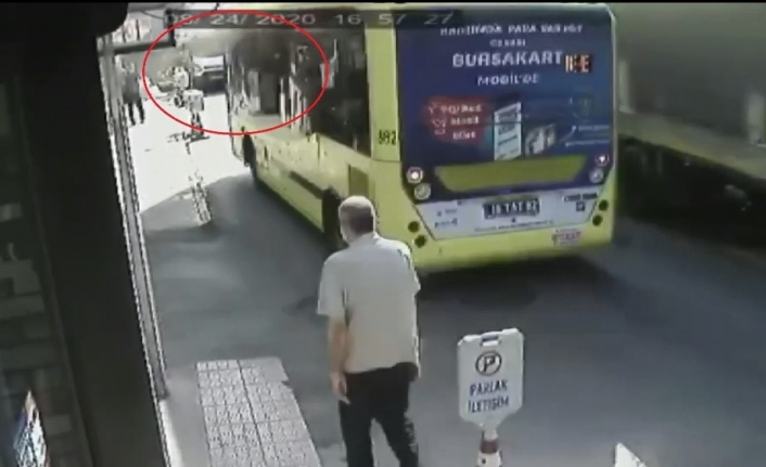 Bursa’da yolcu otobüsünde faciadan dönüldü...O anlar kamerada