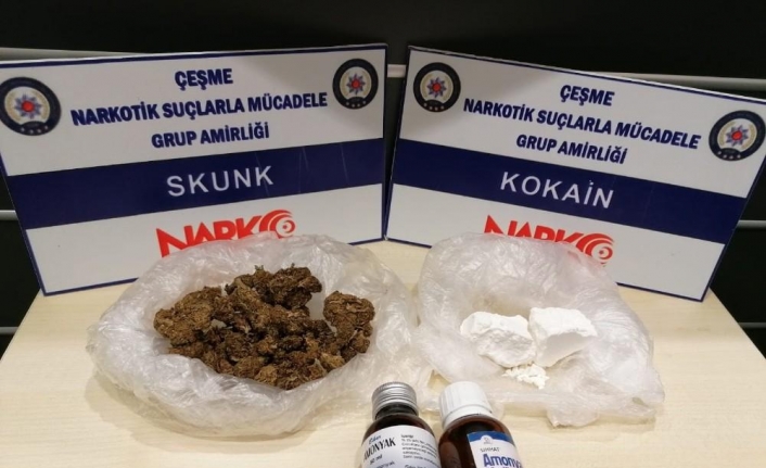 Uyuşturucu satmak için Çeşme’ye geldiği belirlenen şahıs tutuklandı