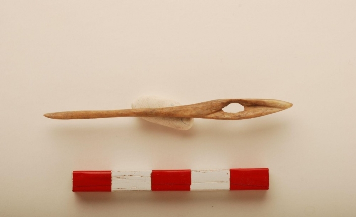 Ekşi Höyük kazı çalışmalarında 8 bin 600 yıllık kemikten iğne ve ağırşaklar bulundu