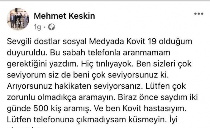 Korona virüs testi pozitif çıkan başkanın telefon isyanı