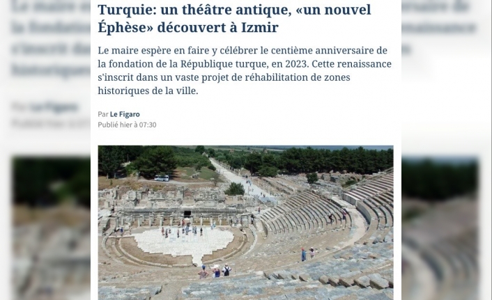 Başkan Soyer’in Smyrna Antik Tiyatrosu açıklaması dünya basınında