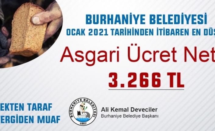 Burhaniye Belediyesi’nde en düşük maaş 3 bin 266 TL