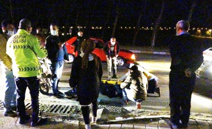 Burhaniye’de meydana gelen kazada motosiklet sürücüsü yaralandı