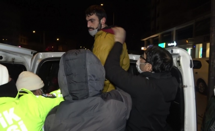 Bursa’da polise direndi, ceza yemekten kaçamadı