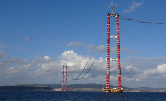 Çanakkale 1915 Köprüsü ‘kedi yolu’nun yüzde 70’i tamamlandı