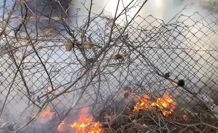 Çanakkale Radar Tepesinde korkutan yangın