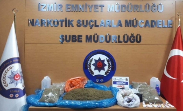 İzmir’de uyuşturucu operasyonu: 15 kilo bonzai ele geçirildi