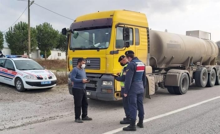 Jandarma trafik 287 araca 153 bin lira ceza uyguladı
