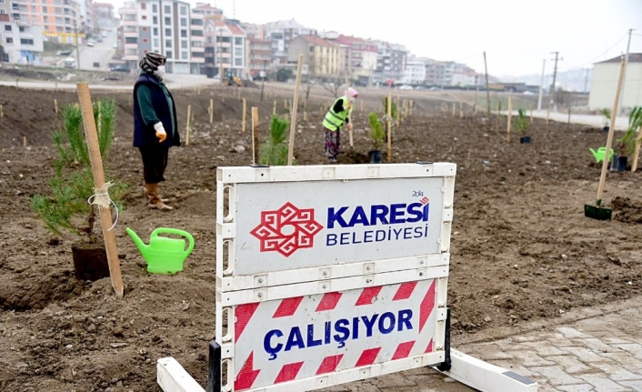 Karesi’de fidanlar toprakla buluşuyor