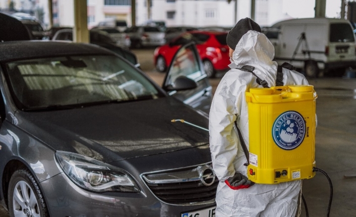 Kestel Belediyesi’nden ücretsiz araç dezenfekte hizmeti