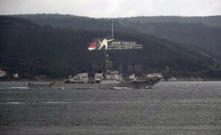 ‘USS Donald Cook’ savaş gemisi Çanakkale Boğazı’ndan geçti