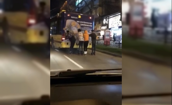 Bursa,da patenci gençlerin tehlikeli yolculuğu