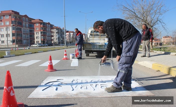 YAYA GEÇİTLER BOYANIYOR