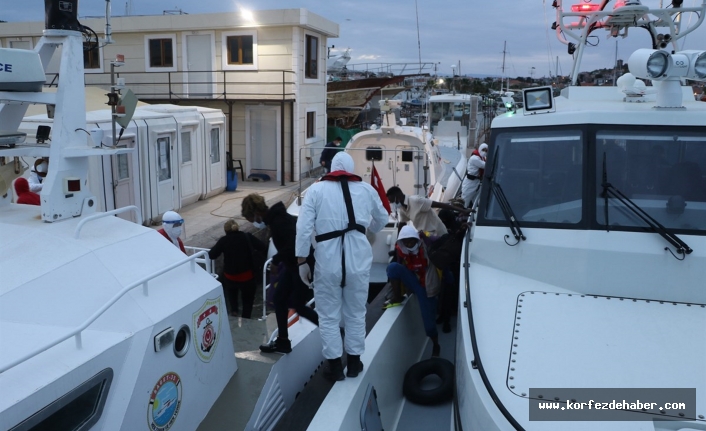 Ayvalık’ta 39 düzensiz göçmen kurtarıldı