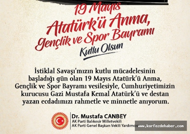 Canbey'den 19 Mayıs mesajı