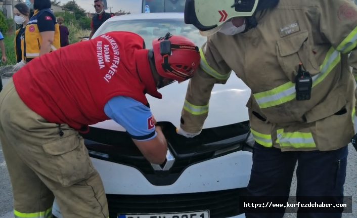 Akçay’da kaza ucuz atlatıldı