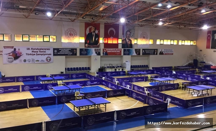 Kuruluşlararası Masa Tenisi Türkiye Şampiyonası Burhaniye’de başlıyor.