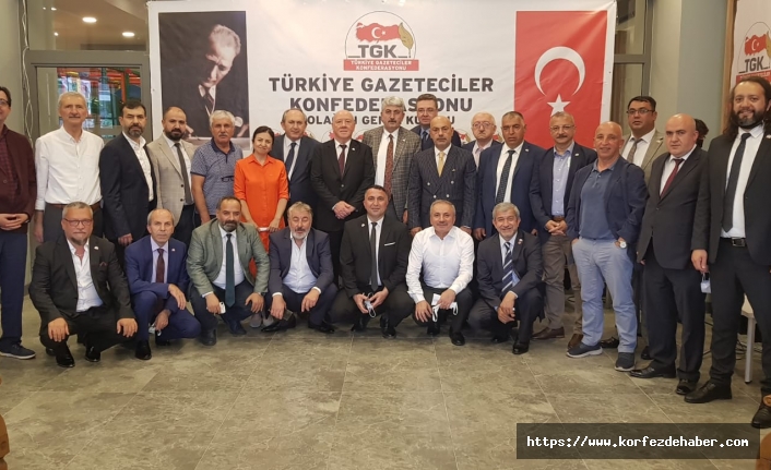 TGK Genel Başkanı Nuri Kolaylı güven tazeledi. Kolaylı: "Gazetecilik ahlakından yoksun, gazeteciler boy gösteriyor"