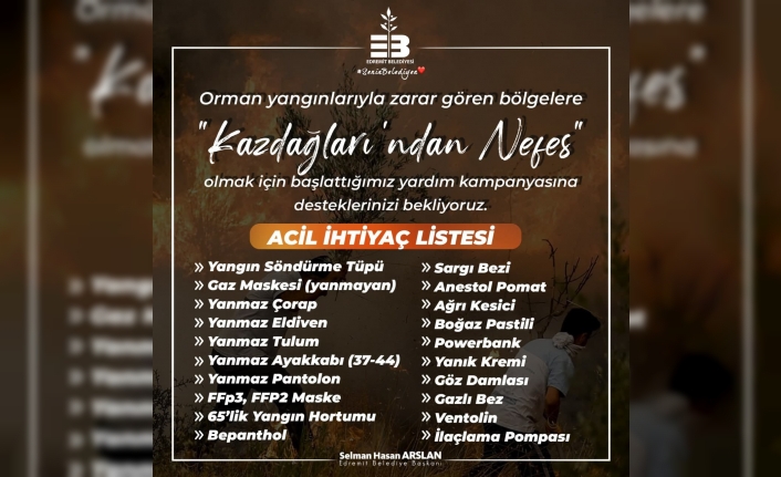 Zarar gören bölgeler için yardım kampanyası başlatıldı