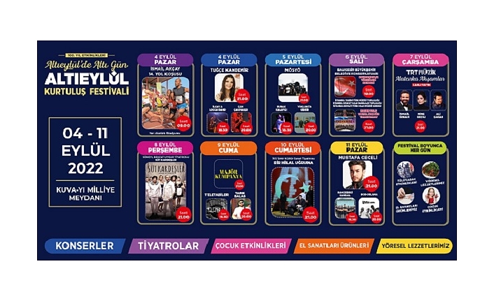 Altıeylül Kurtuluş Festivali Başlıyor