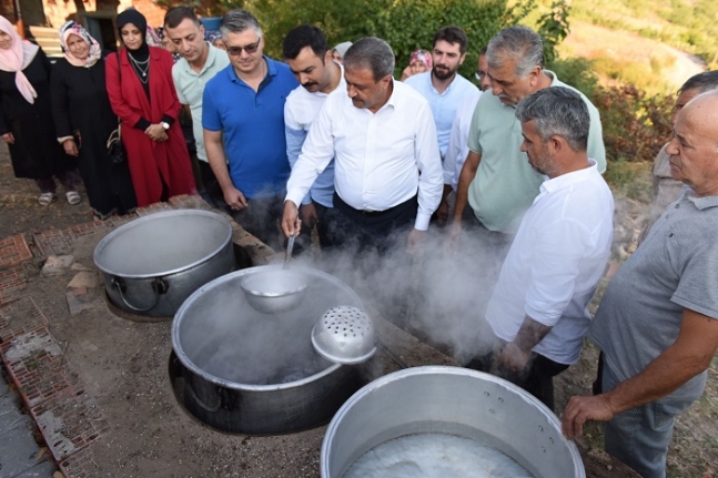 Vali Şıldak, üzüm bağlarında hasat yaptı