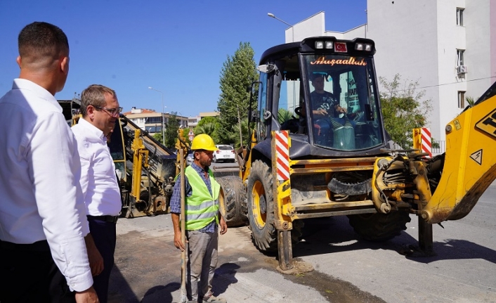 Ayvalık'ta doğalgaz çalışmaları için ilk kazma vuruldu