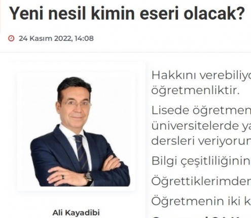 Yeni nesil kimin eseri olacak?