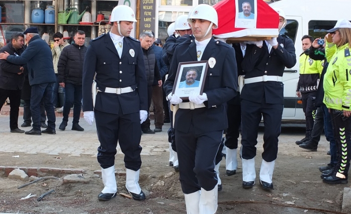 Burhaniye'de hayatını kaybeden emekli polis için tören düzenlendi