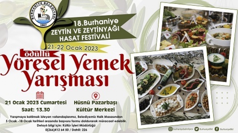 Burhaniye Belediyesi’nin Düzenleyeceği Yemek Yarışması Başvurular Devam Ediyor