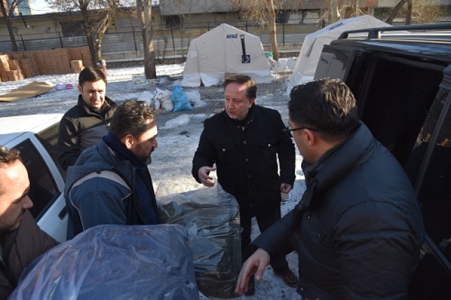 Başkan Orkan Deprem Bölgesinde