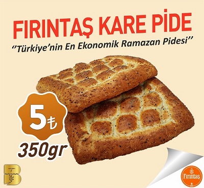 Günün Ramazan Müjdesi: Balıkesir'de 350 Gramlık Fırıntaş Kare Pide 5 lira