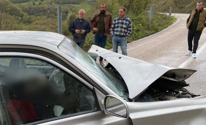 Gönen'de iki araç kafa kafaya çarpıştı. 1 kişi öldü, 1kişide yaralandı