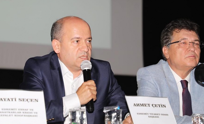 Edremit Ticaret Odası Başkanı Ahmet Çetin “Edremit’in İl Olması” Konulu Toplantıya Katıldı