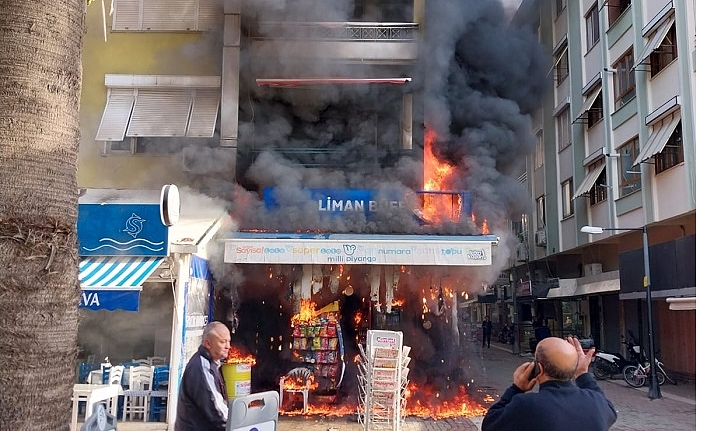 Erdek sabaha yangınla uyandı