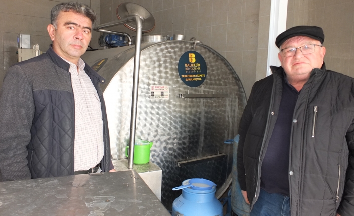 Burhaniye’de Büyükşehir Belediyesinden kooperatife süt tankı desteği