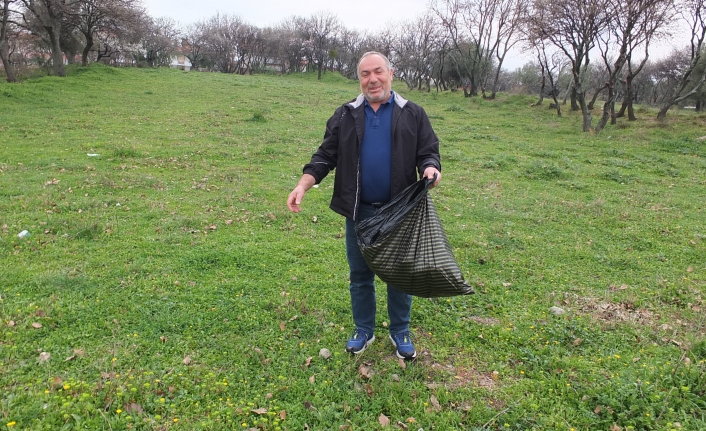 Burhaniye’de çevreci vatandaş takdir topladı