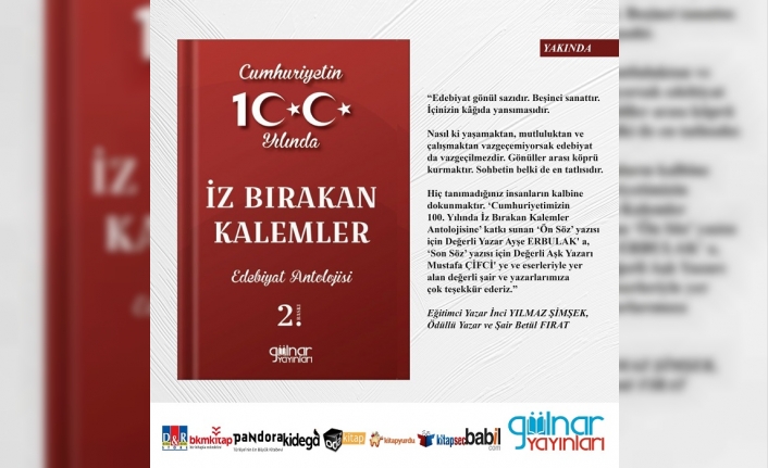 Cumhuriyetin 100. yılını edebiyatla kutlayan kitap 2. baskıya geçti