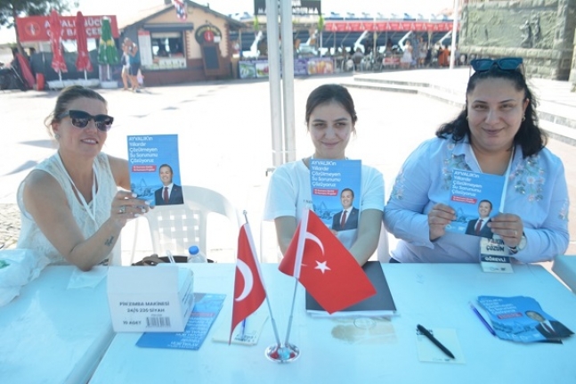 Ayvalık'ta Akın’dan su sorunu için “Yakın Çözüm” standı
