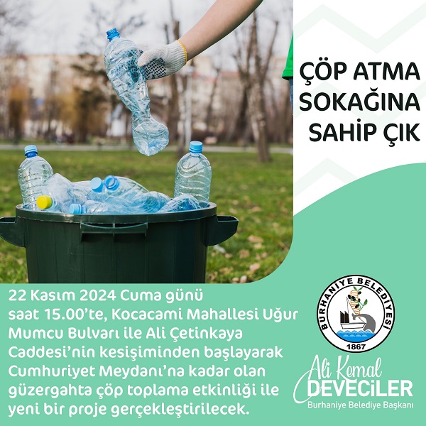Burhaniye’de “Çöp Atma, Sokağına Sahip Çık!” Projesi Başlıyor