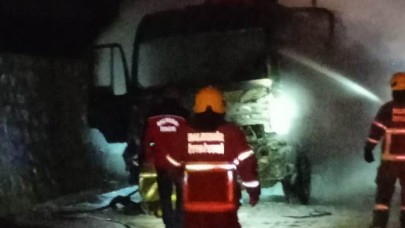 Bandırma’da tır yangını